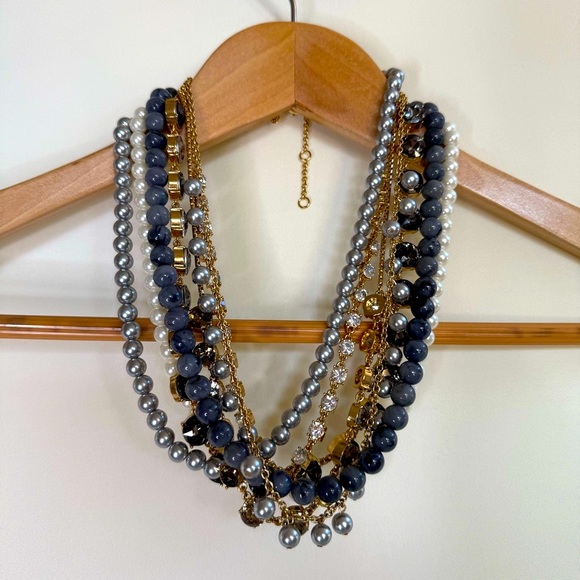 Ann Taylor Jewelry - Ann Taylor Multi-Strand Necklace in Gold, Silver, and Black